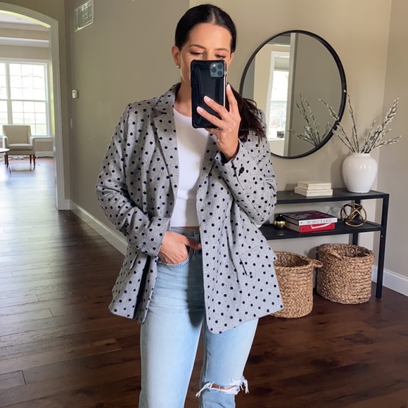 Polka Dot Belted Blazer - Picture 5 of 8